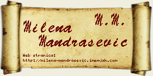 Milena Mandrašević vizit kartica
